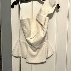 Roland Mouret one shoulder peplum top